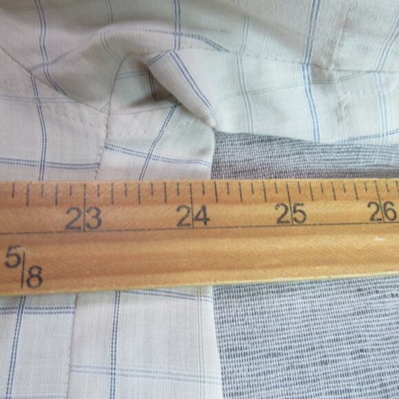Vintage Haupt Shirt Men 16.5 Yellow Plaid Button Short Sleeve 80s German Grandpa - Picture 7 of 9